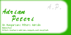 adrian peteri business card