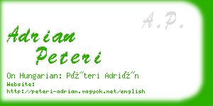 adrian peteri business card